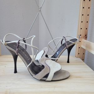 Casadei Designer Strappy Leather Heels 8B